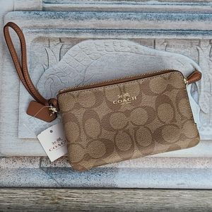 NWT Coach Double Zip Wallet Wristlet
